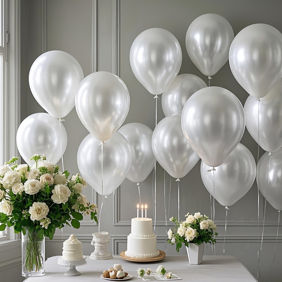 Wedding Ceremony Supply - パールホワイトのバルーンセット、誕生日、結婚式、バレンタインデー、感謝祭、母の日、ハロウィン、クリスマス、新年、オープニングセレモニー、卒業シーズン、バルーンデコレーション、バルーンパーティー、記念日のお祝い、ハロウィンやクリスマスの家の装飾、クリスマス、新年、バレンタインデー、パーティーイベント用の用品に最適です。