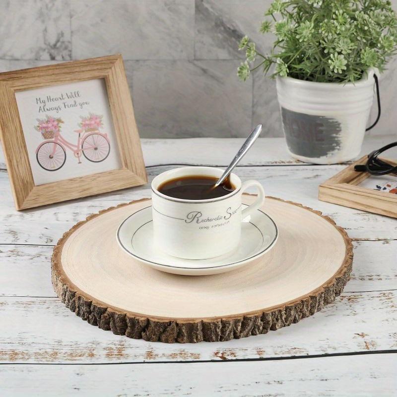 Wedding Ceremony Supply - 10個/ロット 大型未加工木製スライス 8-9-10インチ 素朴な木製円形板 テーブル装飾 DIYクラフト