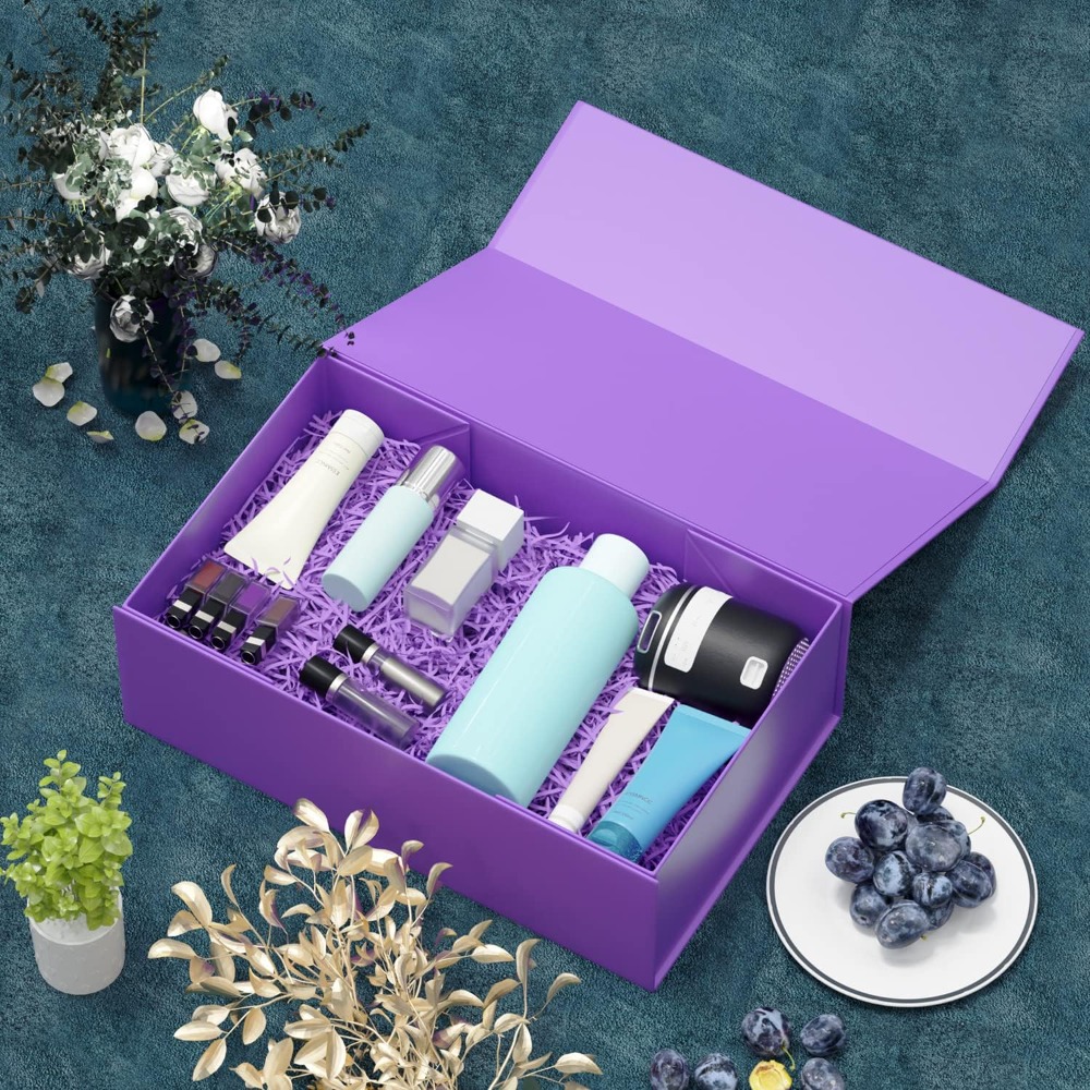 Wedding Packaging - 折りたたみ式マグネット開閉ギフトボックス、プレゼント、ブライズメイドプロポーズ、結婚式、クリスマス、ハロウィン、誕生日パーティーの記念品包装用、9.5x6x3インチ