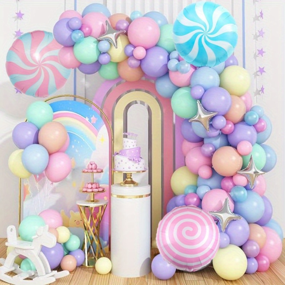 Wedding Supply Kit - 133個のドーナツテーマバルーンリースアーチキット 結婚式、誕生日パーティー、記念日、イベントお祝い装飾用品用