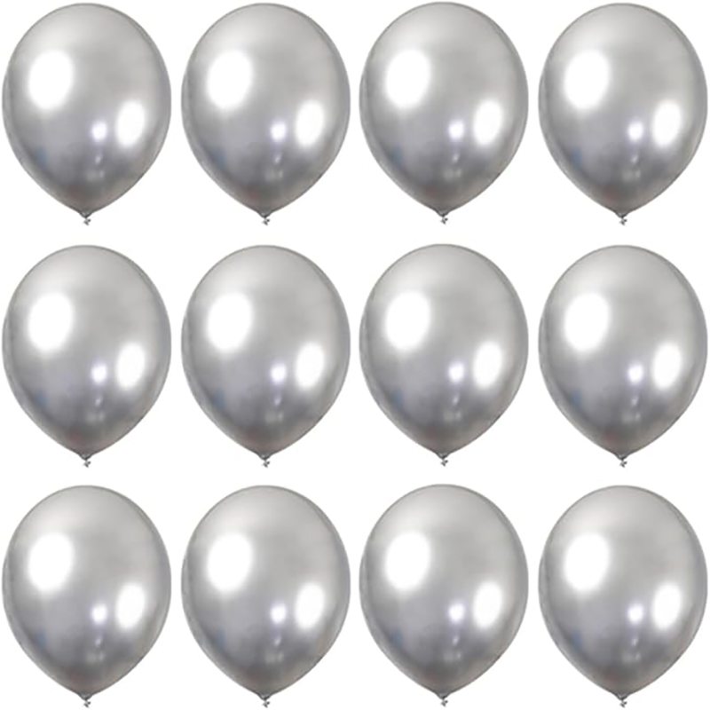 Confetti Balloon Set - 30/20/10 個メタリックシルバー誕生日バルーン 12 インチメタルシルバーラテックス風船 DIY 装飾ベビーシャワーのウェディングパーティーの写真