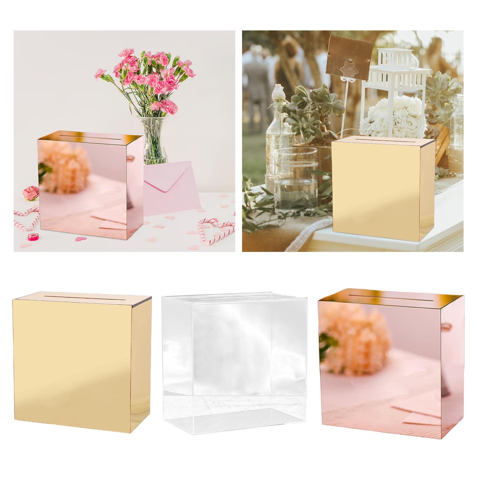 Wedding Card Box - アクリル製ウェディングカードボックス 装飾ボックス 誕生日パーティー ベビーシャワー用