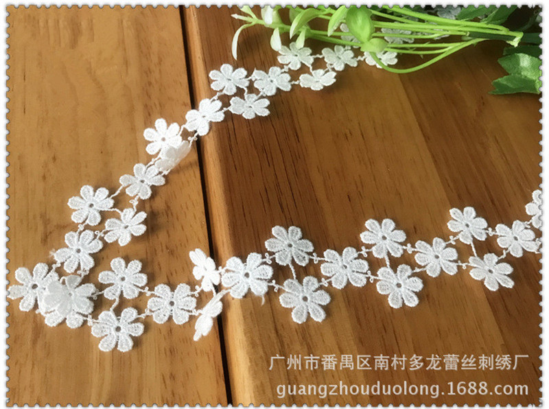 Wedding Water Supply - 花とレースの刺繍が施されたポリエステルドレス,2ヤード,結婚式のトリム,刺繍が施された帽子,手作りのパッチワークリボン,裁縫用品,工芸品