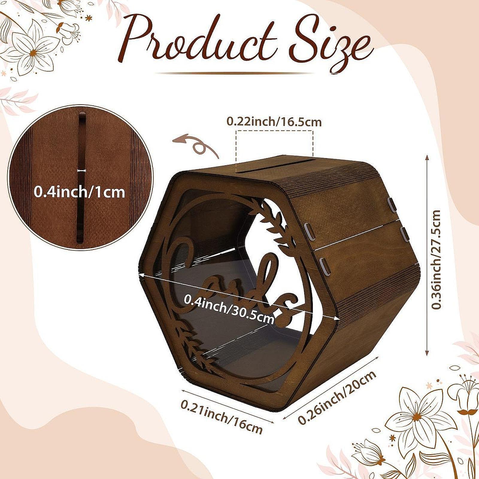 結婚式のカードボックス スロット付き 装飾的なグリーティング - Wedding Card Box のレビューと価格