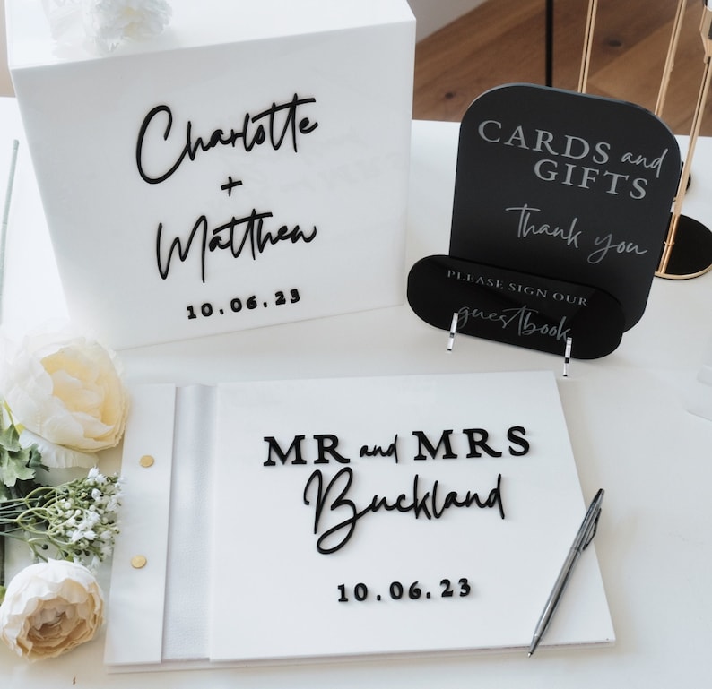 白いカードボックス 結婚式用 3Dパーソナライズ カスタム  - Wedding Card Box のレビューと価格