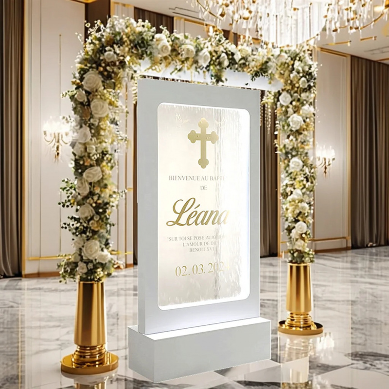 カスタムガラス製滝壁掛けウェディングウェルカムサインスタンド - Wedding Fountain のレビューと価格