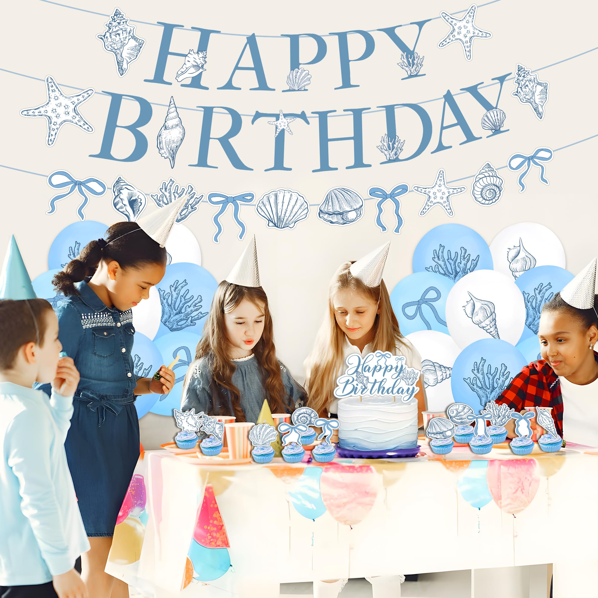 エレガントなオーシャンマーメイド誕生日パーティーデコレーショ - Confetti Balloon Set のレビューと価格