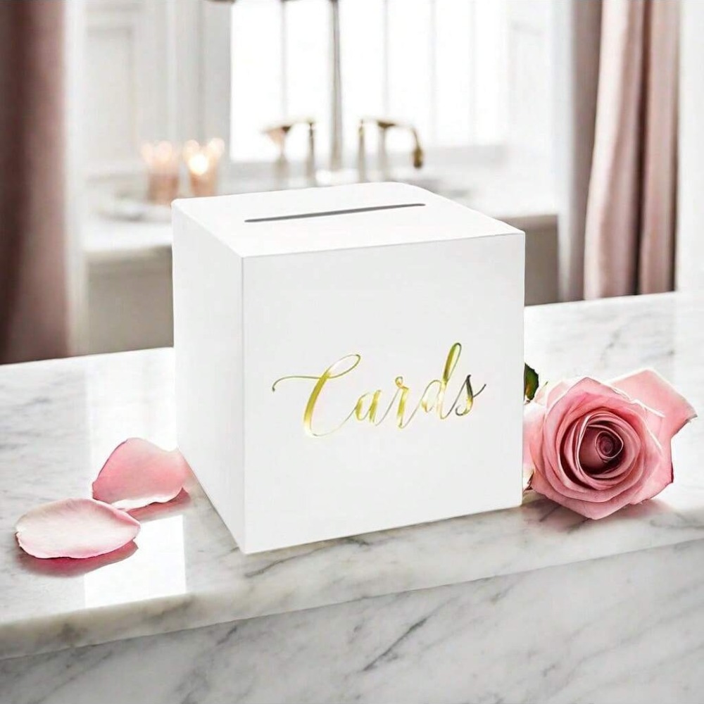 収納ボックス ホワイト ブラック ウェディングカードボックス - Wedding Card Box のレビューと価格