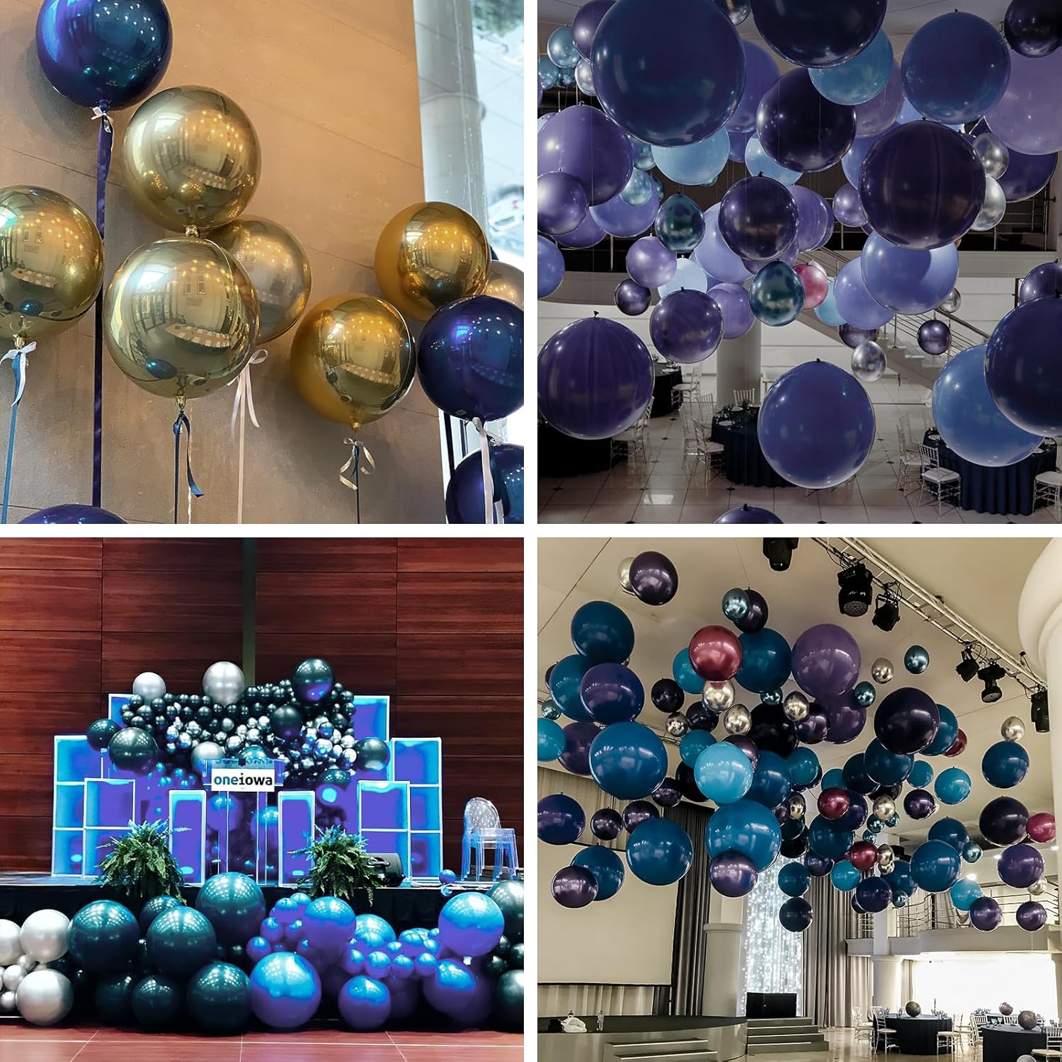 50～10インチ 4Dラウンドフォイルバルーン メタルネイビ - Confetti Balloon Set のレビューと価格