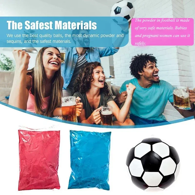 爆発パウダーサッカーボール性別発表キット、青とピンクのパウダ - Wedding Supply Kit のレビューと価格