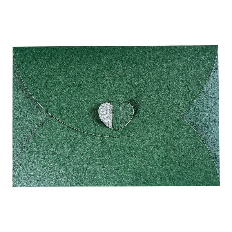 高級真珠光沢紙封筒、ハート型バックル付き、創造的な折りたたみ - Wedding Packaging のレビューと価格
