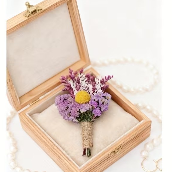 6 花束/ロット ドライフラワー ミニウェディングコサージュ - Wedding Supply Rentals のレビューと価格