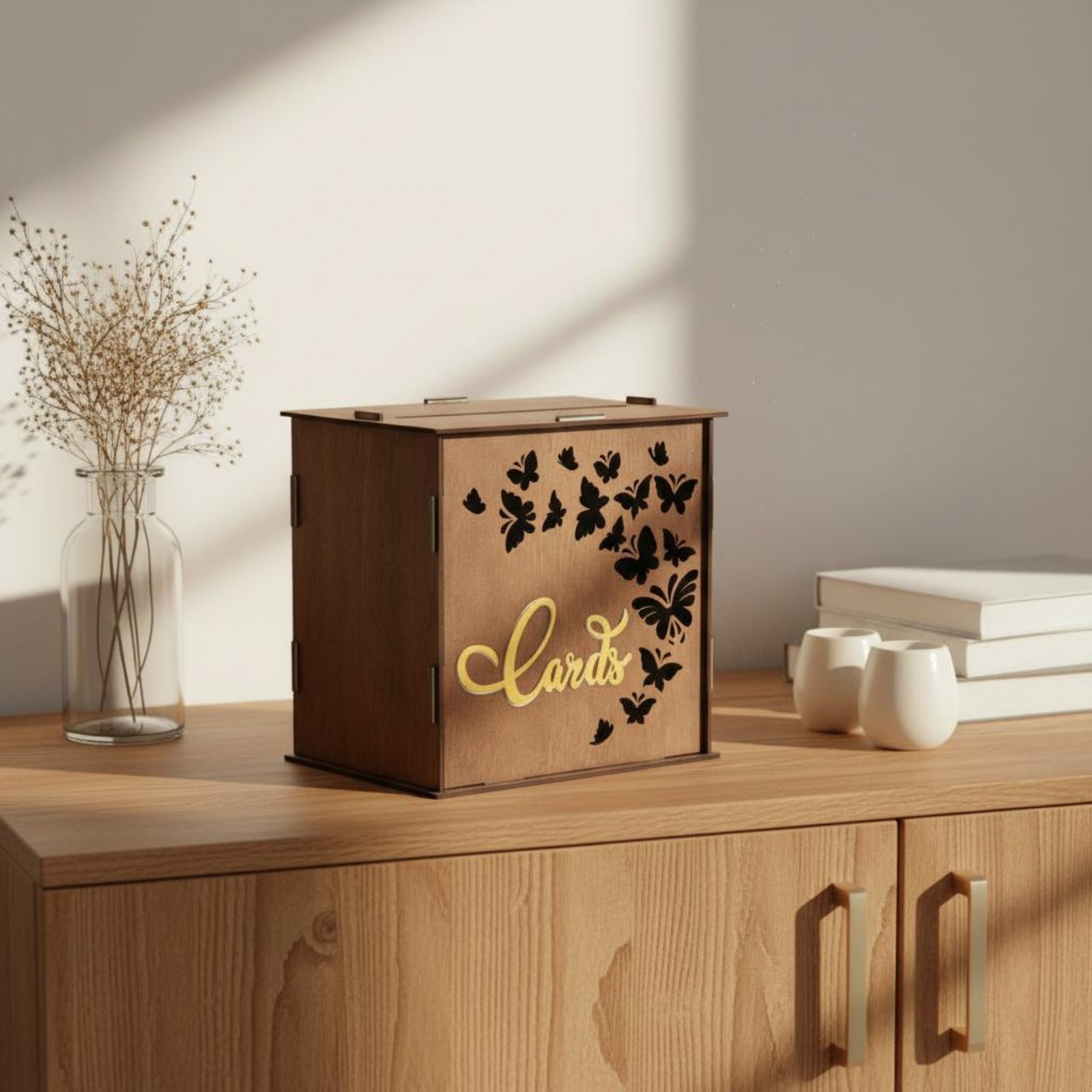結婚式のカードボックス カードスロット 木製カードボックス  - Wedding Card Box のレビューと価格