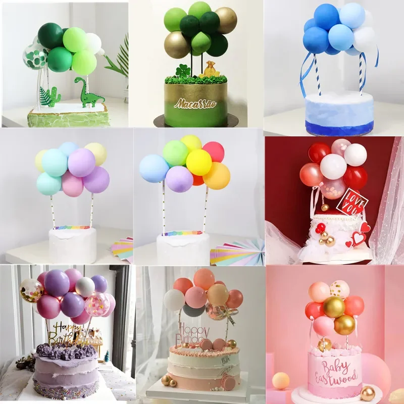 10 個 5 インチバルーンケーキトッパー金属紙吹雪ボール雲 - Confetti Balloon Set のレビューと価格