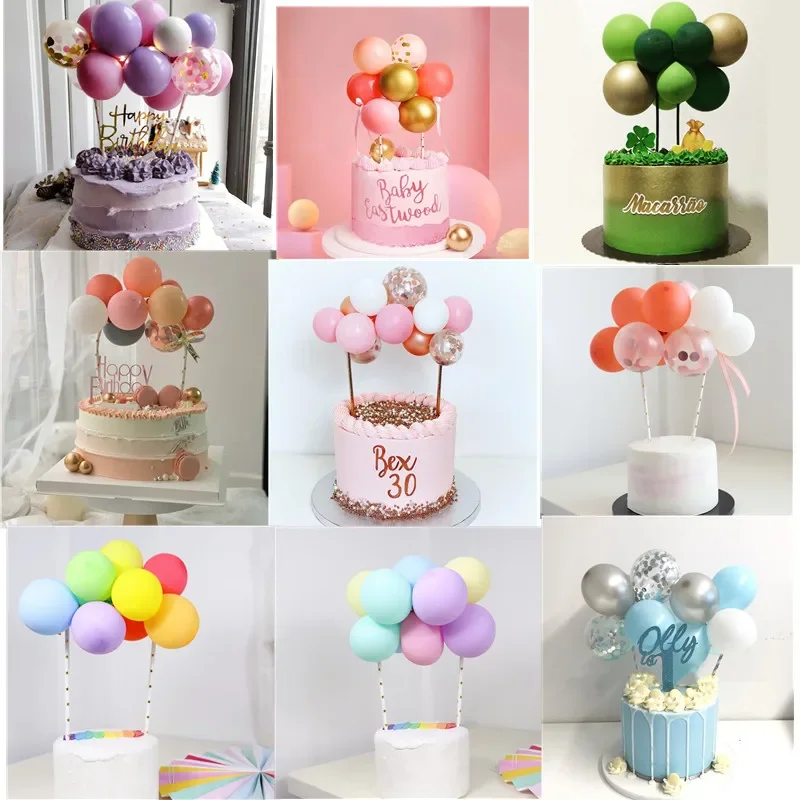 10 個 5 インチバルーンケーキトッパー金属紙吹雪ボール雲 - Confetti Balloon Set のレビューと価格