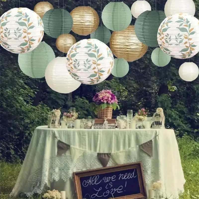 18ピース グリーンシリーズ セージゴールド ブランチ 人工 - Wedding Ceremony Supply のレビューと価格