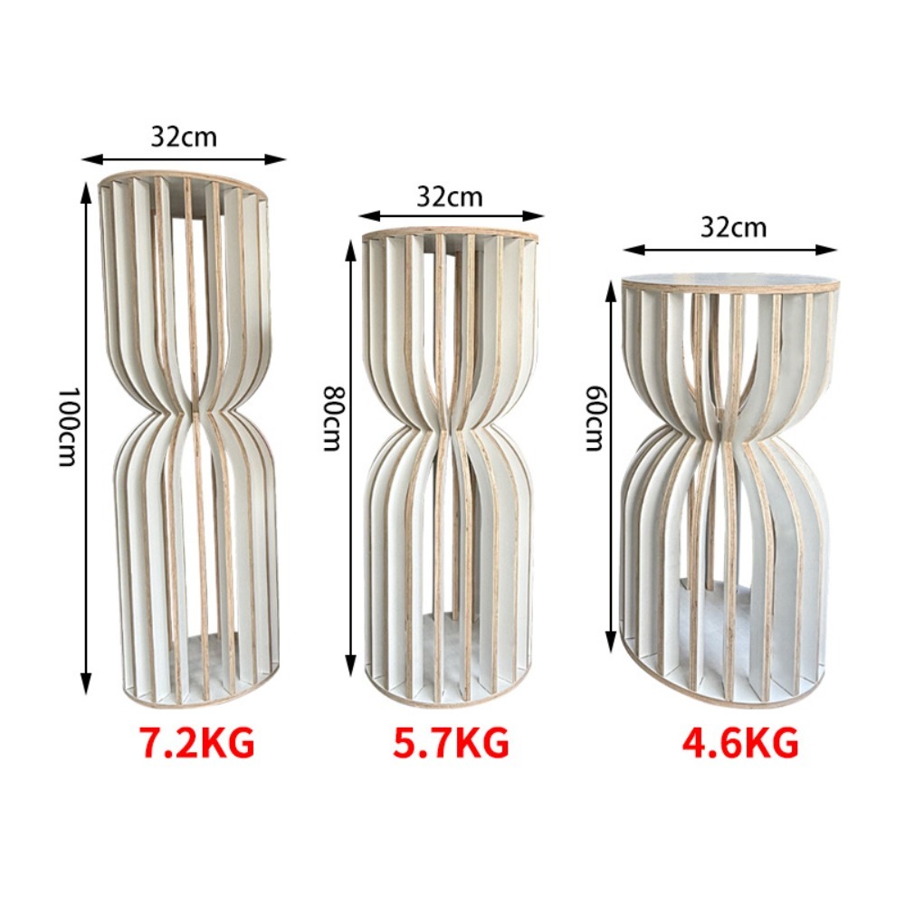 木製ローマ風柱型ウェディングフラワー スタンド、素朴な誕生日 - Wedding Supply Rentals のレビューと価格