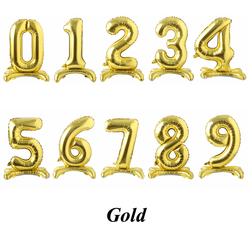 新着 32 インチスタンド番号ホイルバルーンローズゴールドシ - Confetti Balloon Set のレビューと価格