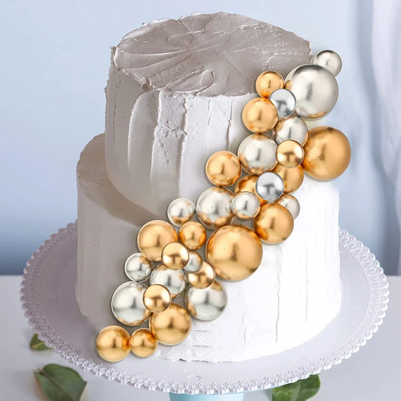 80個 ゴールドボール ケーキトッパー ミニバルーン ケーキ - Confetti Balloon Set のレビューと価格